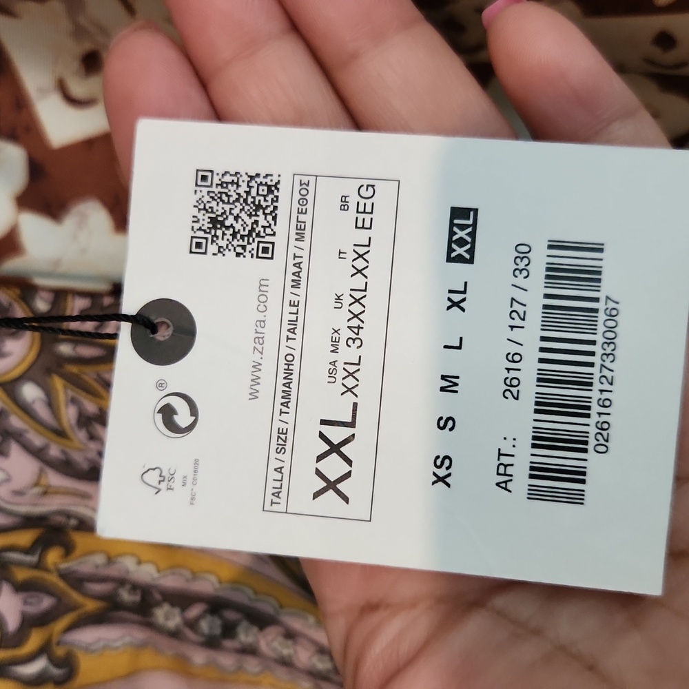 Zara Multicolor Patchwork Wide-Leg Pants - Picture 3 of 7